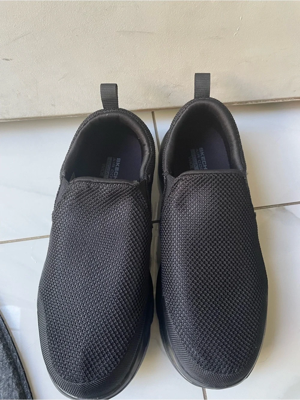 Skechers Men's Black Slip-On Mesh Casual Shoes